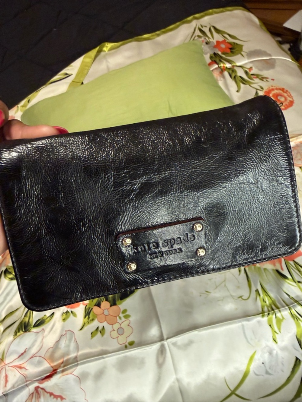 Kate Spade Flicker Monette Black Patent Leather Shoulder Bag